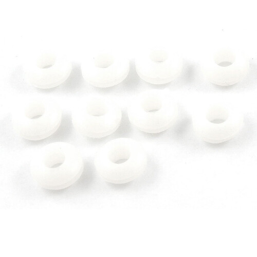 10 Pcs 5mm Inner Diameter Dual Side White Rubber Firewall Grommets