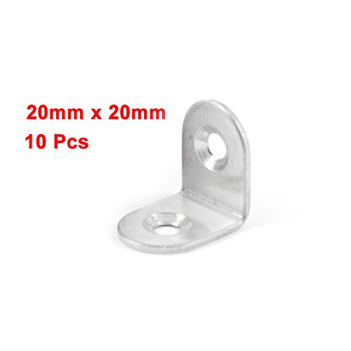 10 Pcs 20mmx20mm Corner Brace Joint Right Angle Bracket Fastener 2