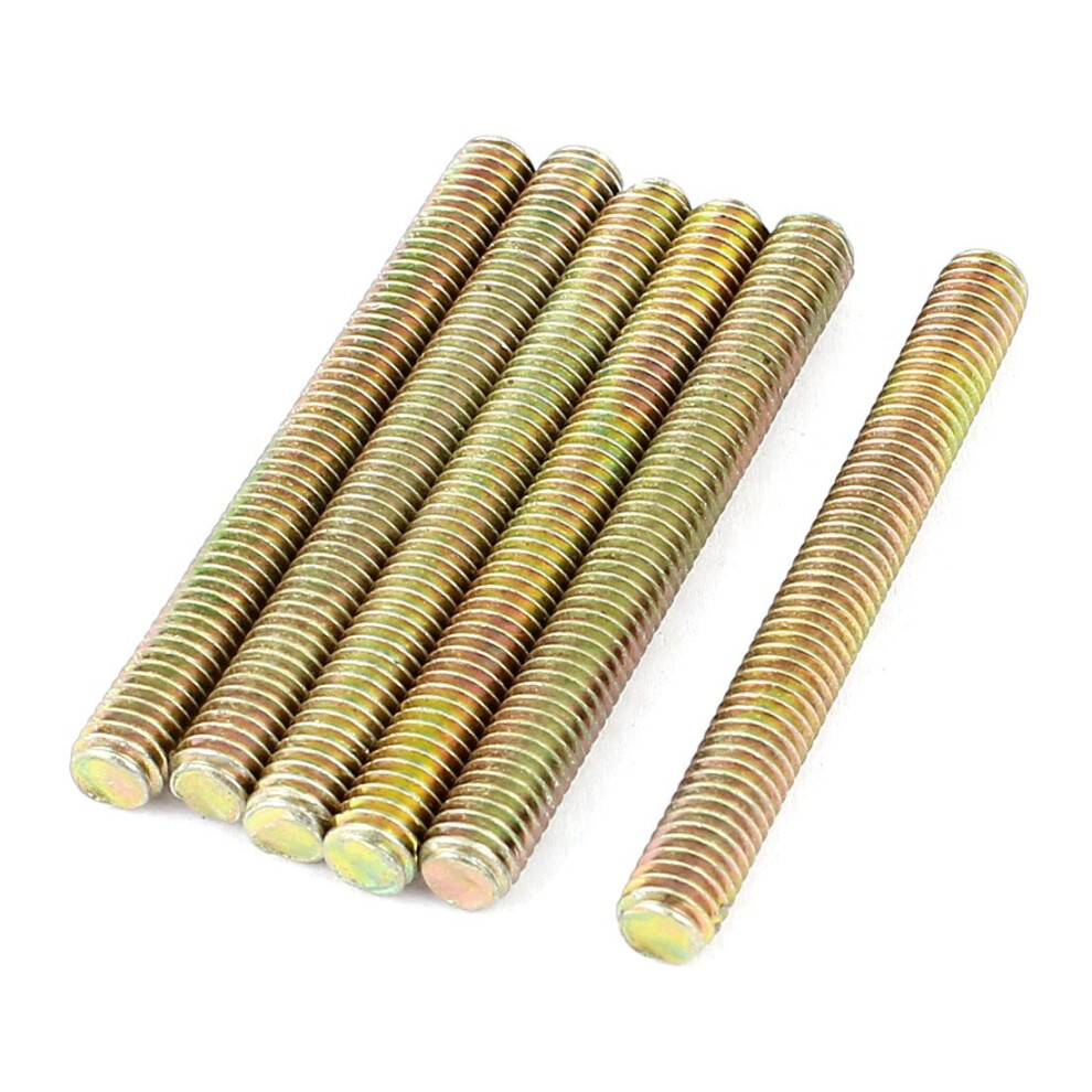 1Mm Pitch M6 X 55Mm Male Threaded Rod Bar Bronze Tone 6 Pcs 9188143577229