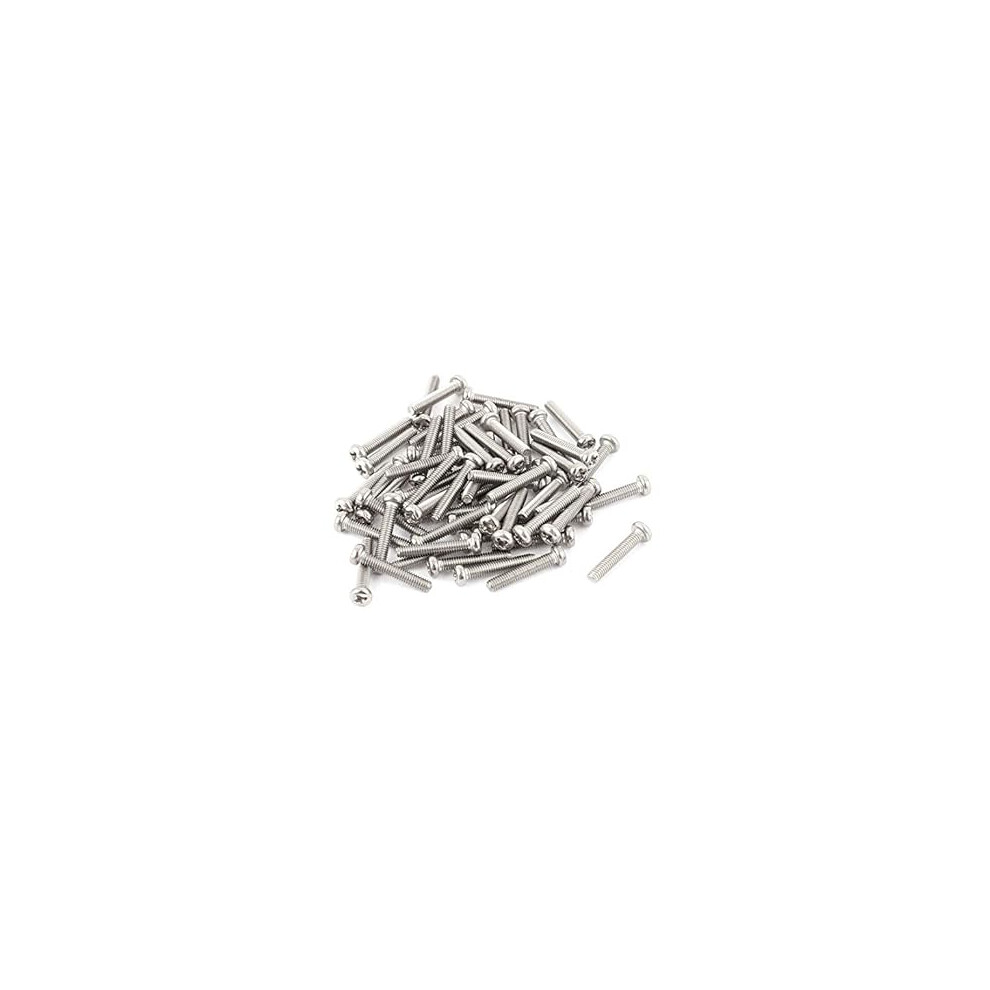 M2.5 X 14Mm 304 Stainless Steel Cross Head Phillips Pan Head Screws Bolt 60Pcs 9316959685382