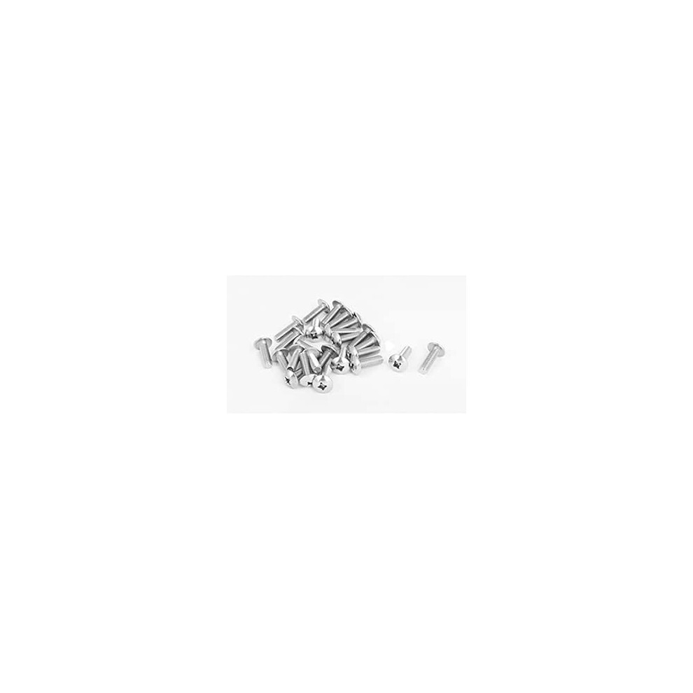 M6x20mm Stainless Steel Truss Phillips Head Machine Screws 25Pcs 9188143381796