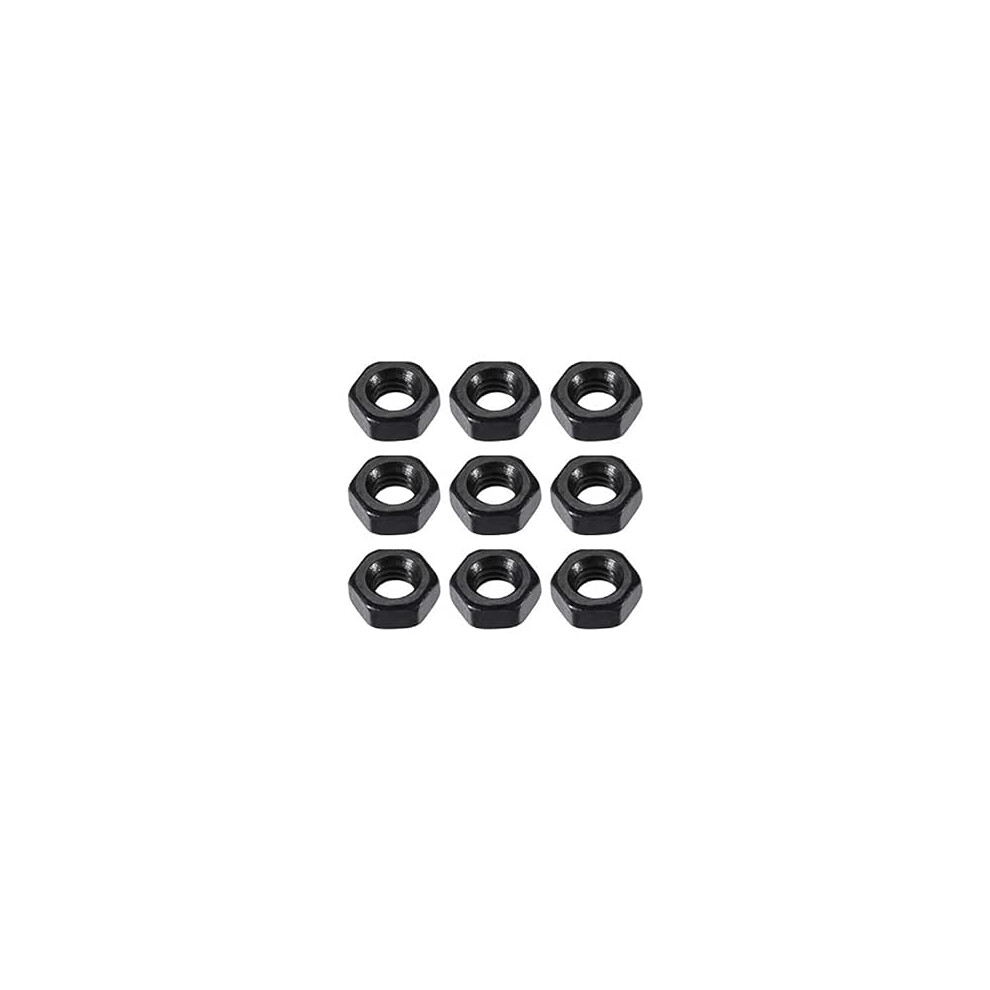 M4 Carbon Steel Grade 8 Hexagon Hex Nut Black Carbon Steel 100Pcs 9316959901741