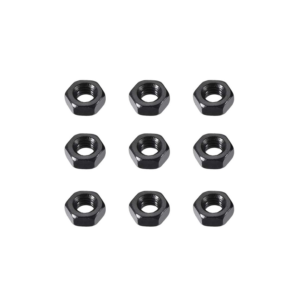 M3 Carbon Steel Grade 8 Hexagon Hex Nut Black 100Pcs 9188143581837