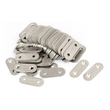 40mm x 15mm x 2mm Stainless Steel Corner Brace Flat Mending Repair Plate 100pcs