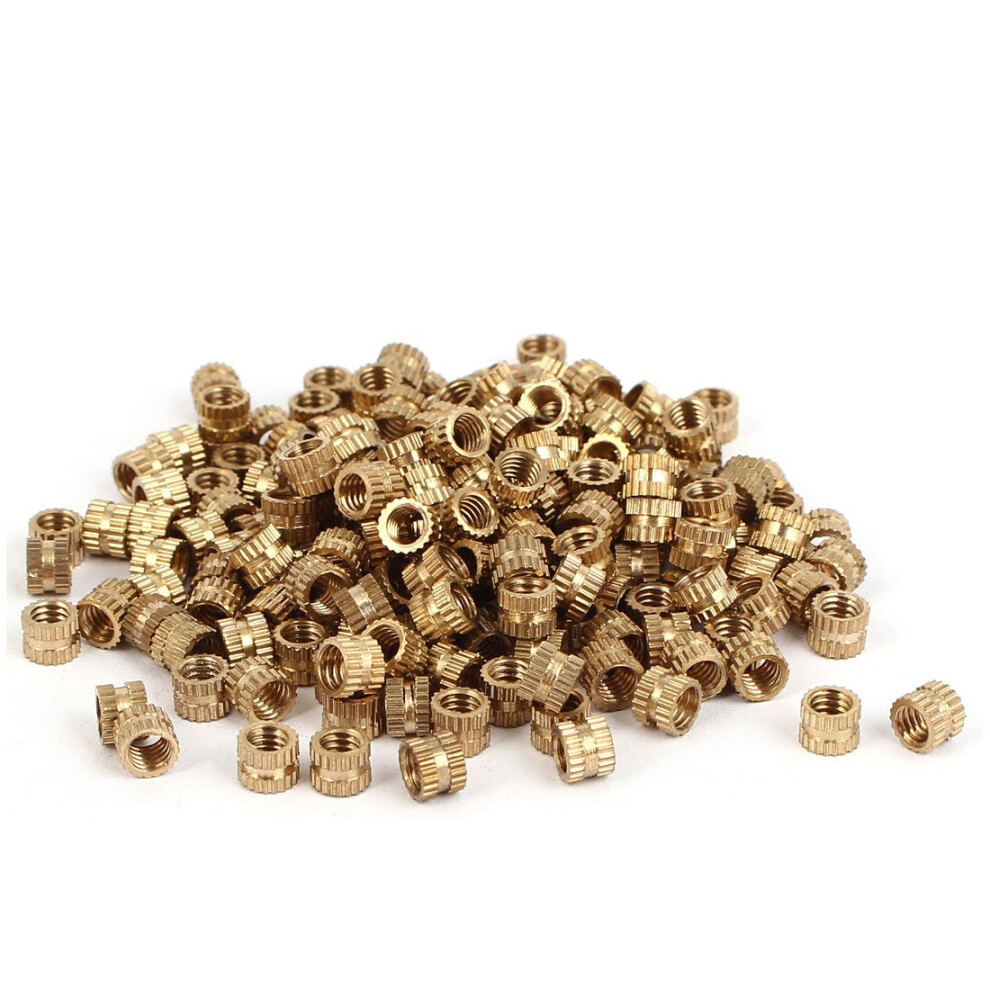 Knurled Insert Nuts - 200Pcs M4 X 0.7Mm Female Thread Brass Threaded Insert Embedment Nuts For 3D Printer 9316959686334