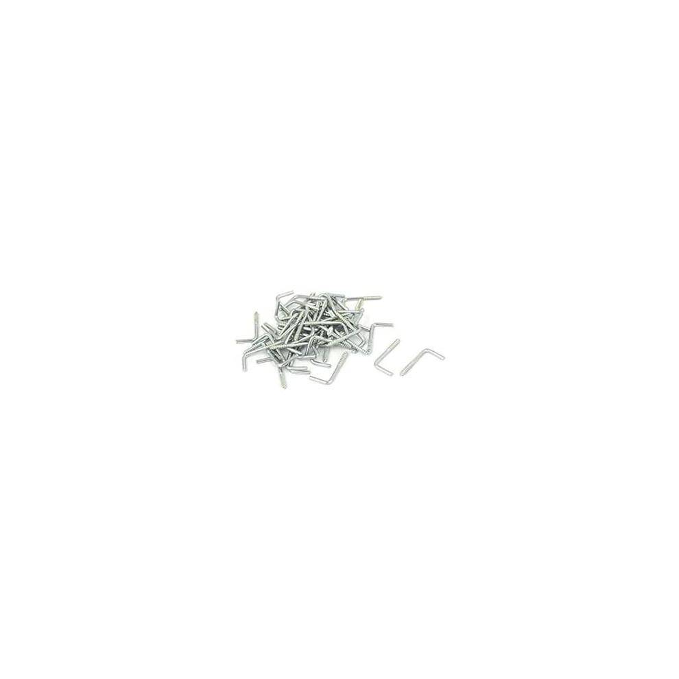 Home Wall M3x25mm L Shaped Self Tapping Metal Screw Hook Picture Hanger 50Pcs 9316959882576