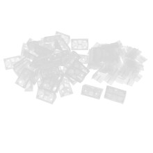 Closet Cabinet Plastic 4 Holes Shelf Corner Brace Joint Brackets Support Clear 48pcs