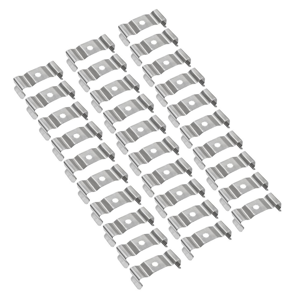 T8 Clips Bracket Hanger For Integrated Tube Light Fixture, Nickel-Plated Manganese Steel, Pack Of 30 9316959697712