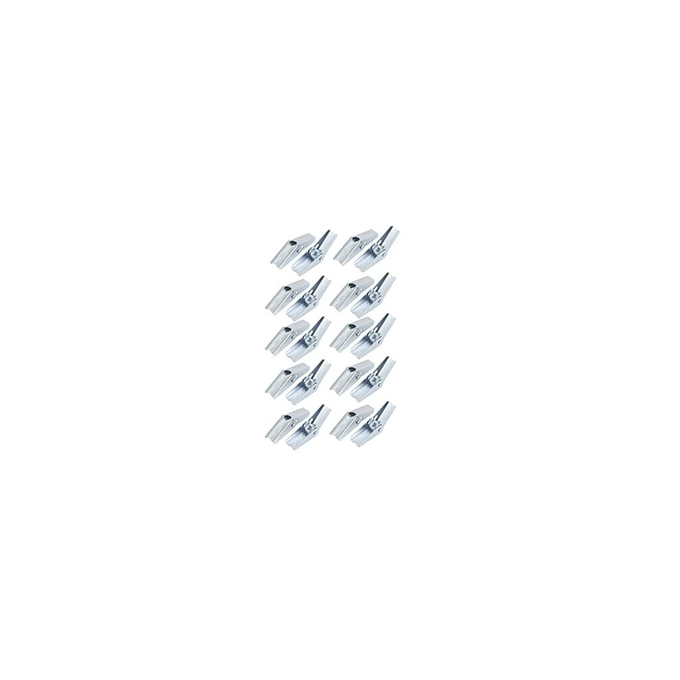 1/4-Inch Dia Female Thread Spring Loaded Hollow Wall Anchor Toggle Wing Nut 20Pcs 9316959164627