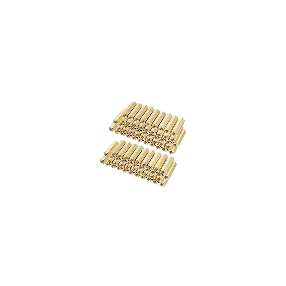 100Pcs Brass Straight Pcb Pillar Female Thread Hex Standoff Spacer M3x5x16mm 9316959329521