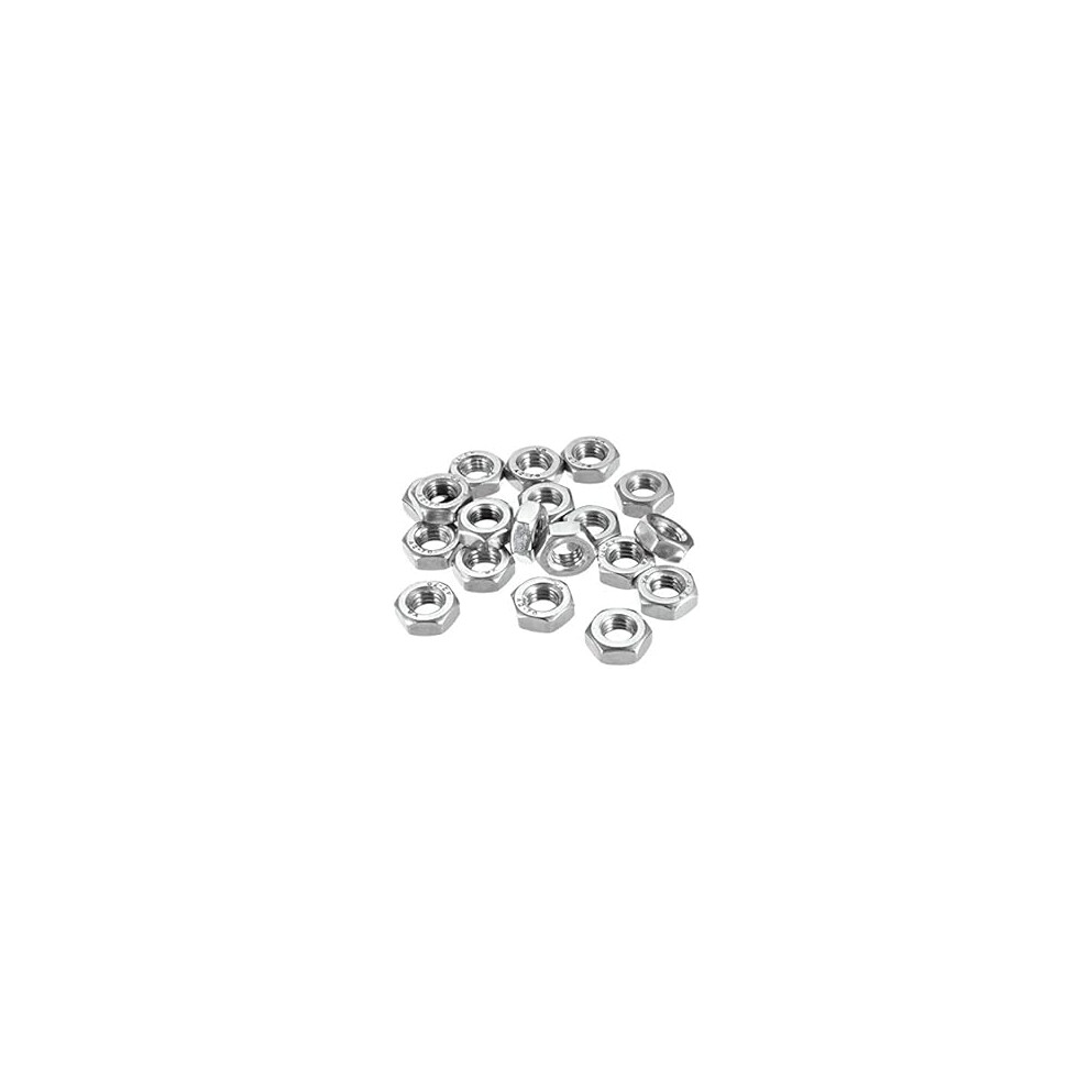 Hex Nuts, M8x1.25mm Metric Coarse Thread Hexagon Nut, Stainless Steel 201, Pack Of 20 9316959343626