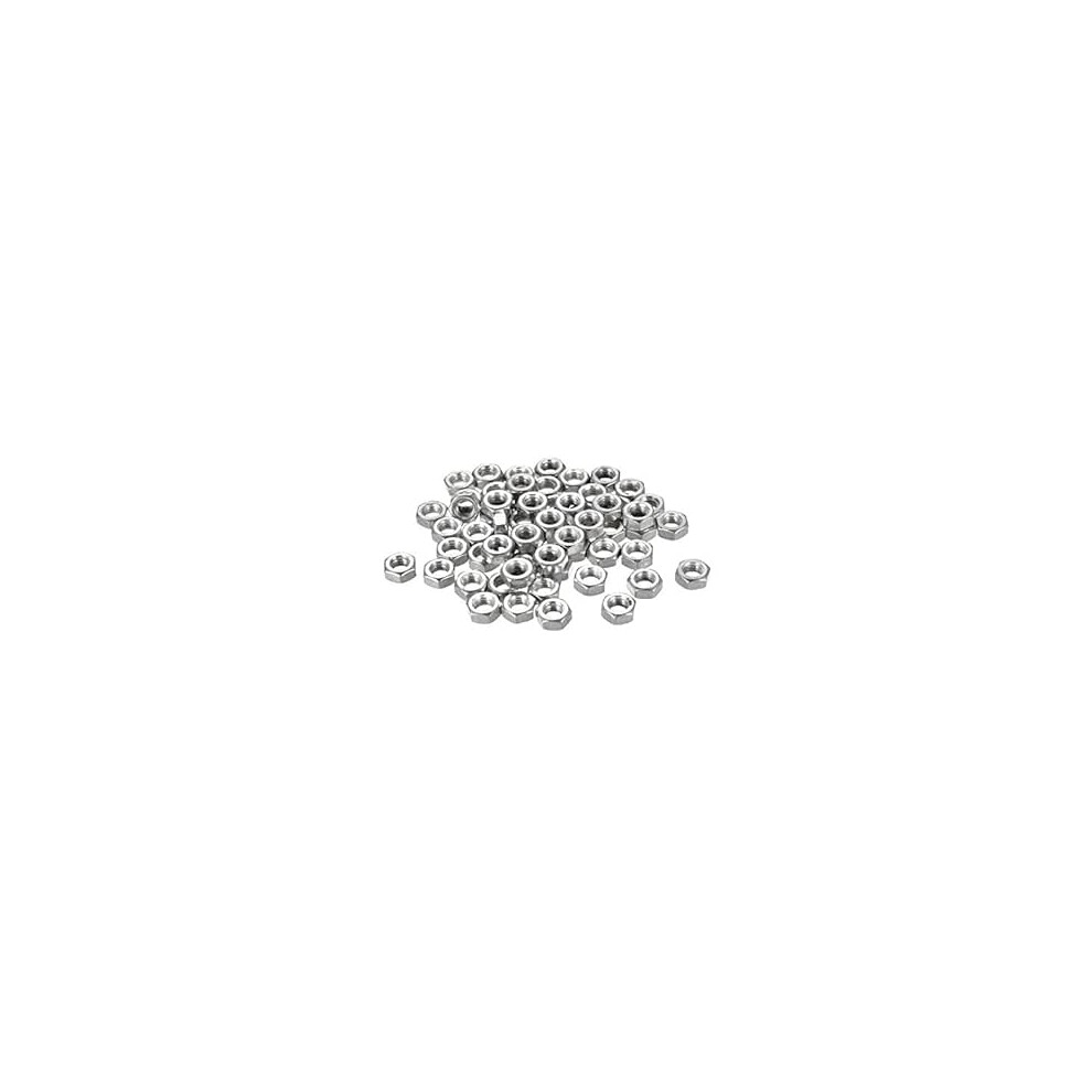 Hex Nuts, M6x1mm Metric Coarse Thread Hexagon Nut, Carbon Steel, Pack Of 60 (Silver Tone) 9316959457859
