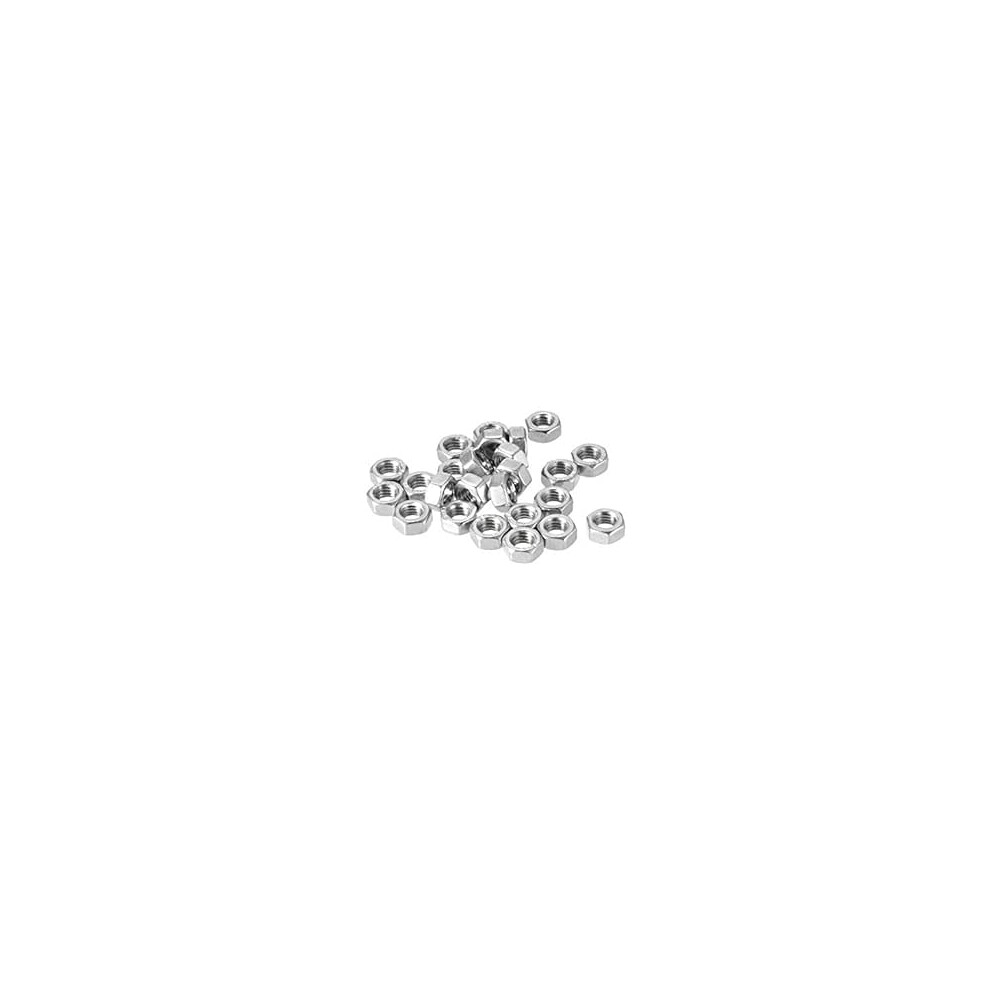 Hex Nuts, M4x0.7mm Metric Coarse Thread Hexagon Nut, Stainless Steel 316, Pack Of 25 9316959623353