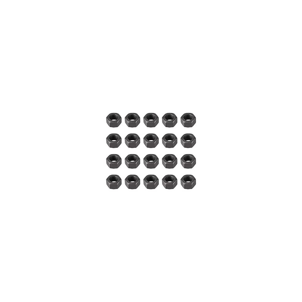 Hex Nuts, M10x1.5mm Metric Coarse Thread Hexagon Nut, Carbon Steel, Pack Of 20 (Black) 9316959560993