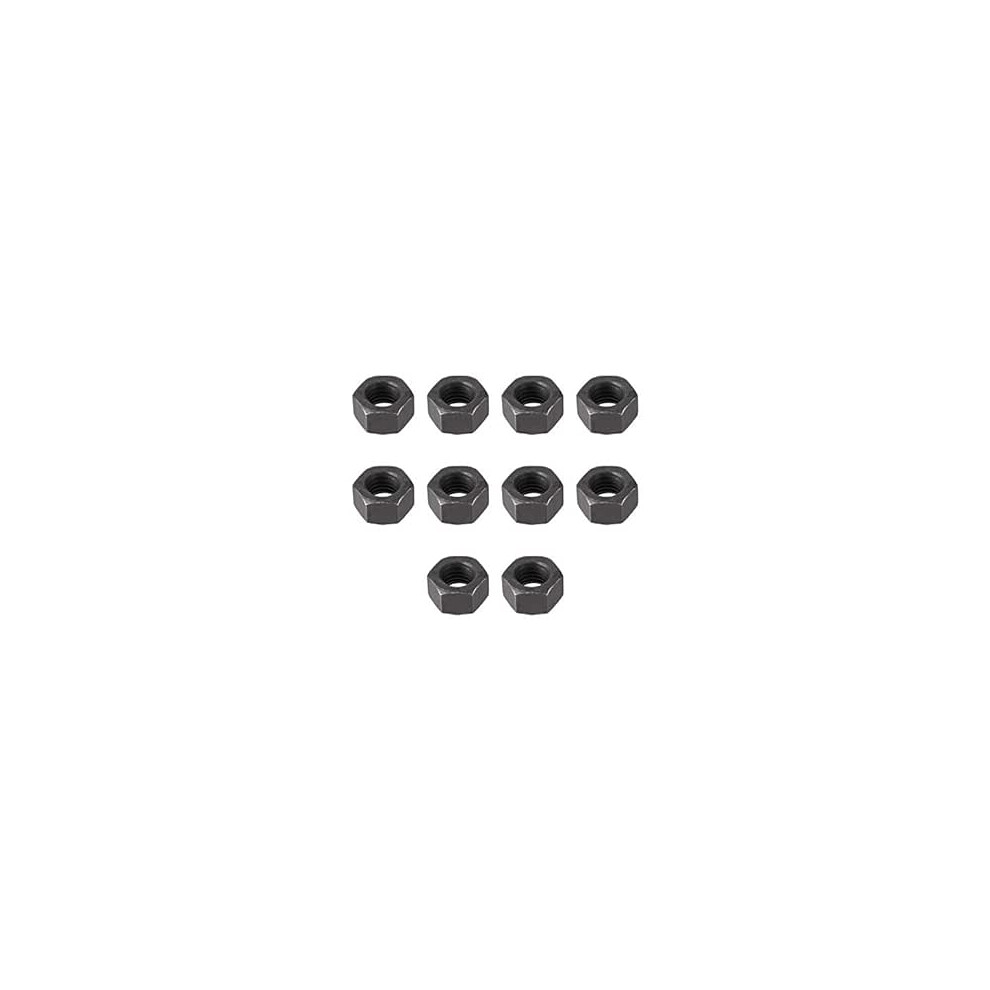 Hex Nuts, M12x1.75mm Metric Coarse Thread Hexagon Nut, Carbon Steel, Pack Of 10 (Black) 9316959534857
