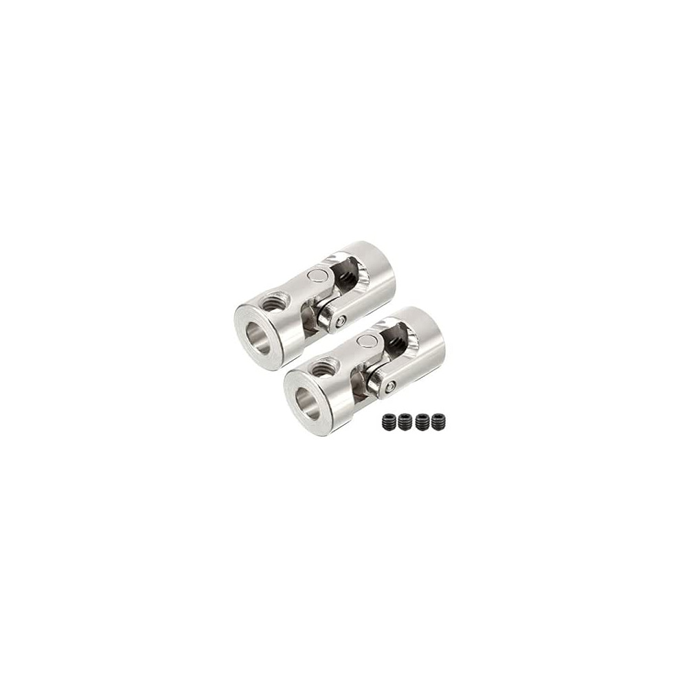 2Pcs 4Mm To 5Mm Inner Dia Rotatable Universal Steering Shaft U Joint Coupler L24xd11 9316959675536