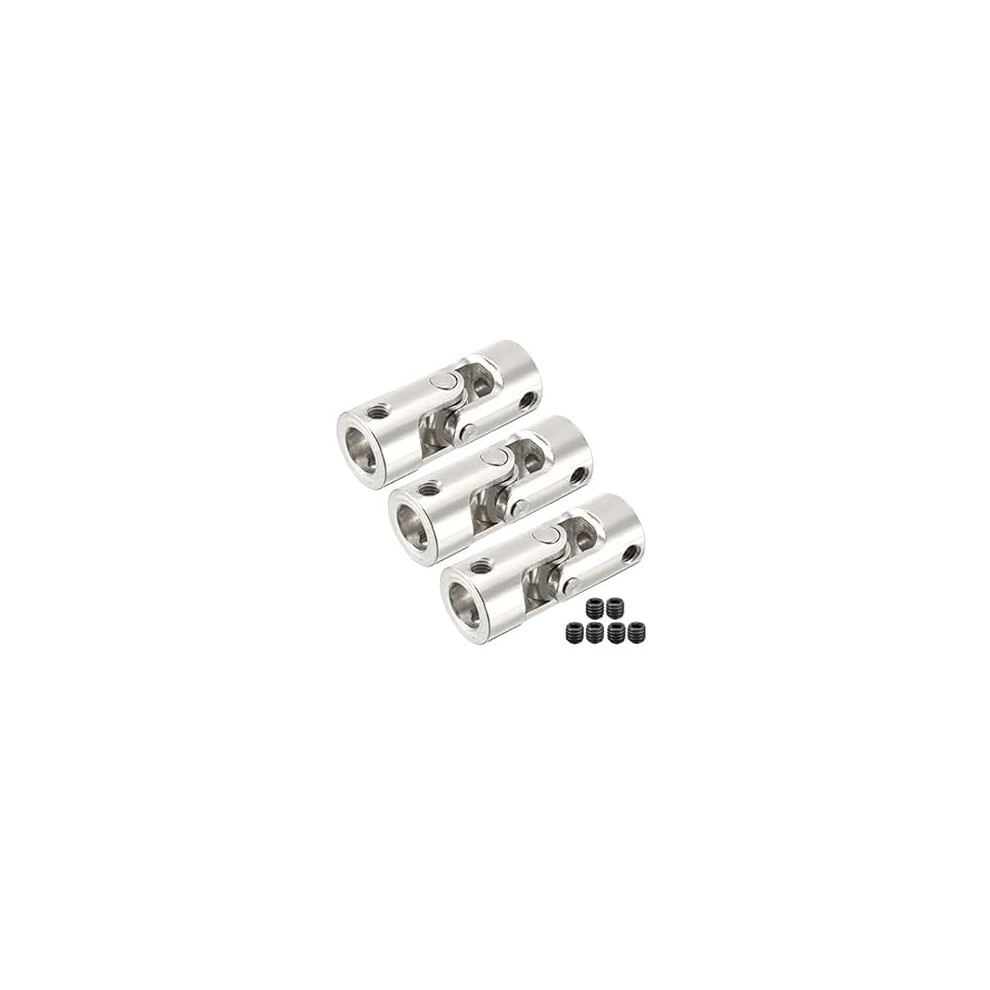 3Pcs 6Mm To 8Mm Inner Dia Rotatable Universal Steering Shaft U Joint Coupler L35xd14 9316959675567