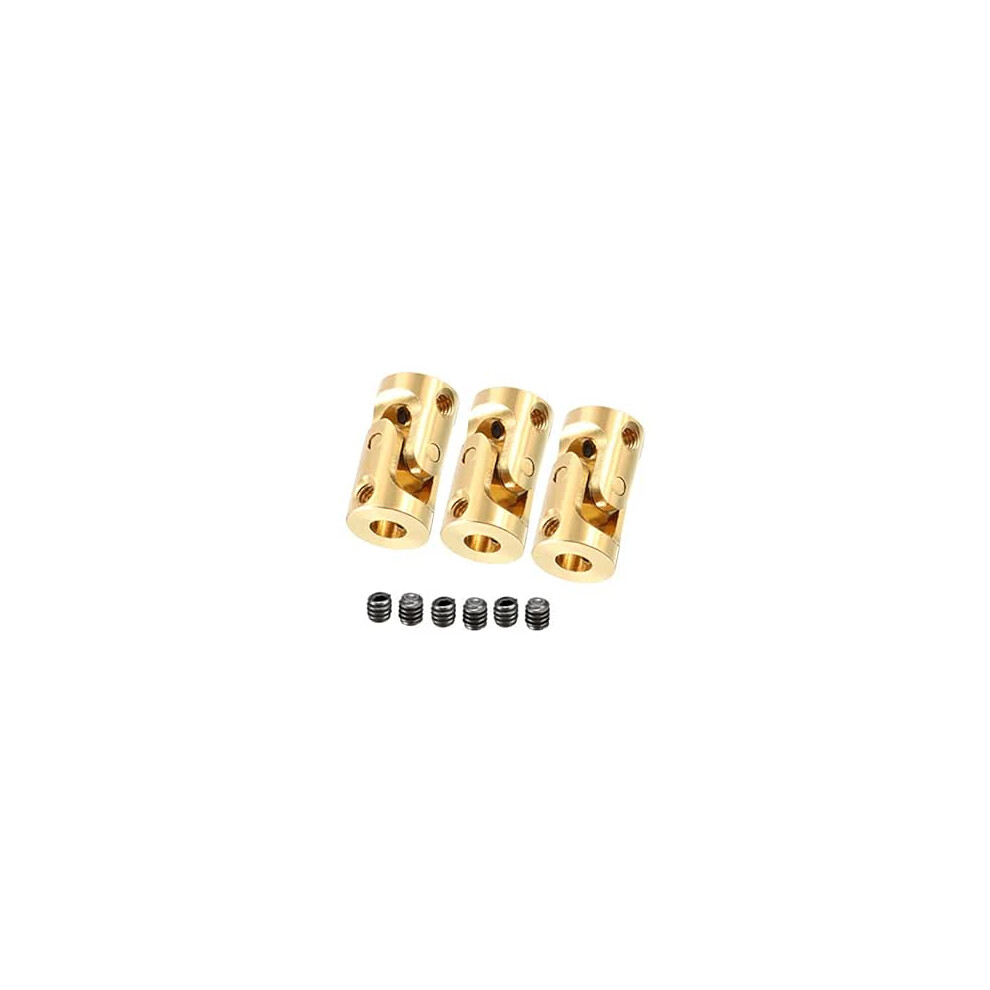 3Pcs 3Mm To 3Mm Inner Dia Rotatable Universal Steering Shaft U Joint Coupler L13xd7 9316959675574