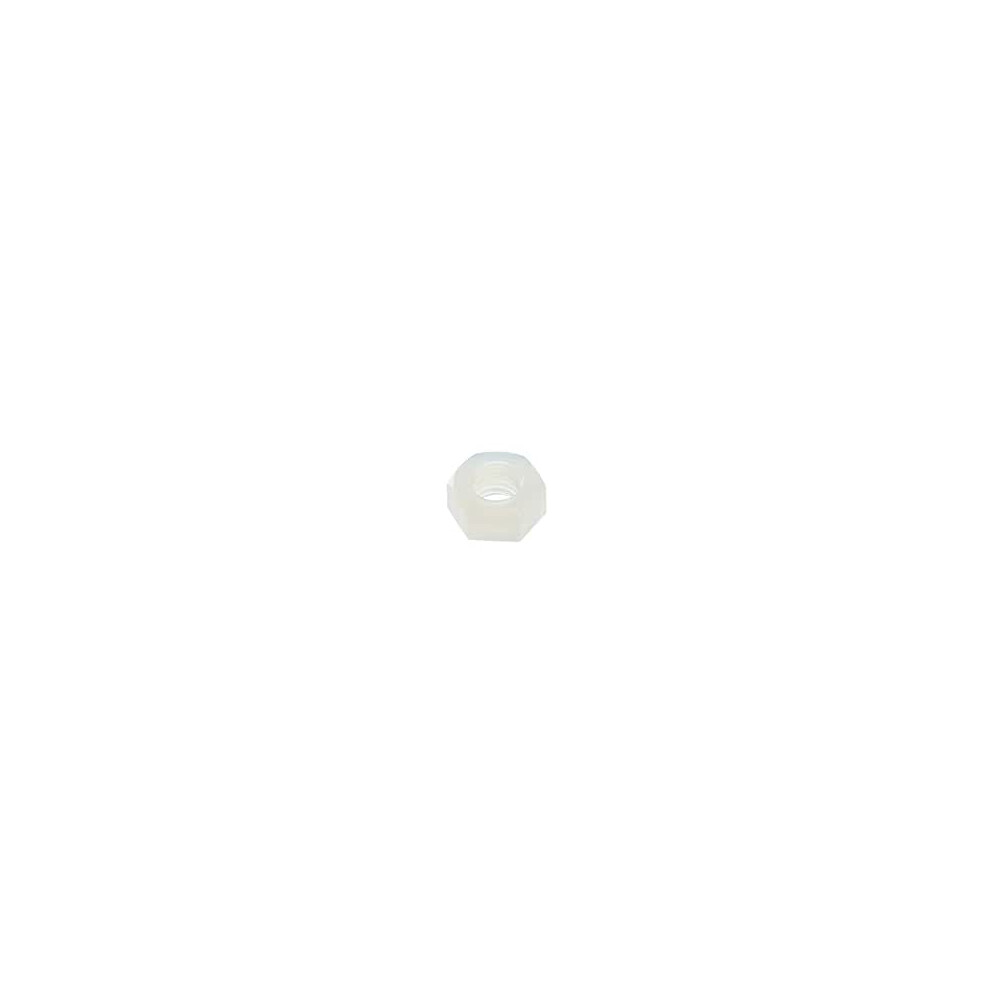 Nylon Hex Nut, M3x0.5mm Metric Coarse Thread Hexagon Nuts, 100 Pcs (White) 9188143042543