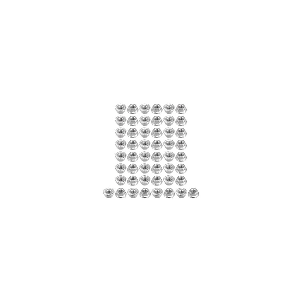 M3 Serrated Flange Hex Lock Nuts, 316 Stainless Steel, 50 Pcs 9188143199735
