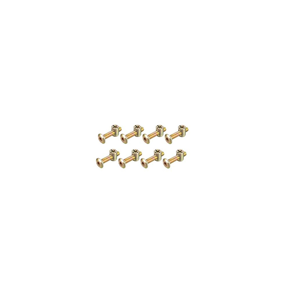 M6x30mm Furniture Bolt Nut Set Hex Socket Screw With Barrel Nuts For Beds Headboards Chairs 8 Sets 9188143279789