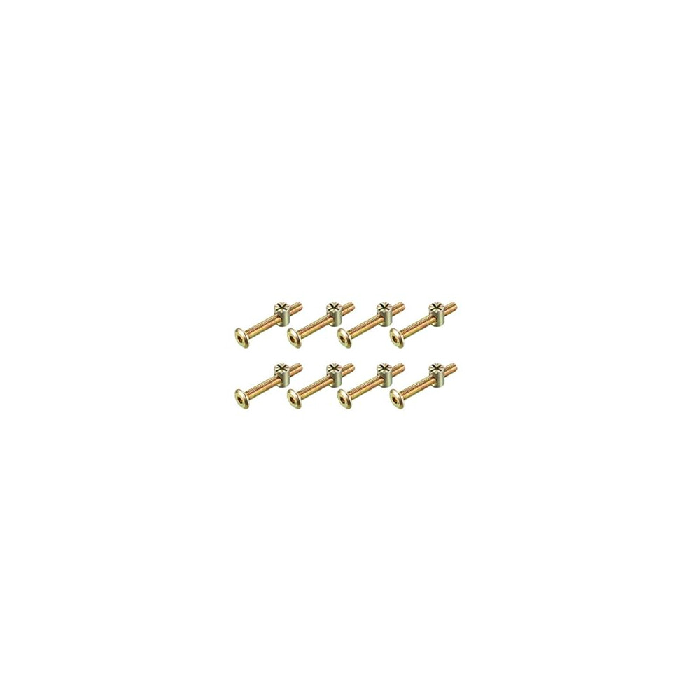M6x45mm Furniture Bolt Nut Set Hex Socket Screw With Barrel Nuts For Beds Headboards Chairs 8 Sets 9188143284998