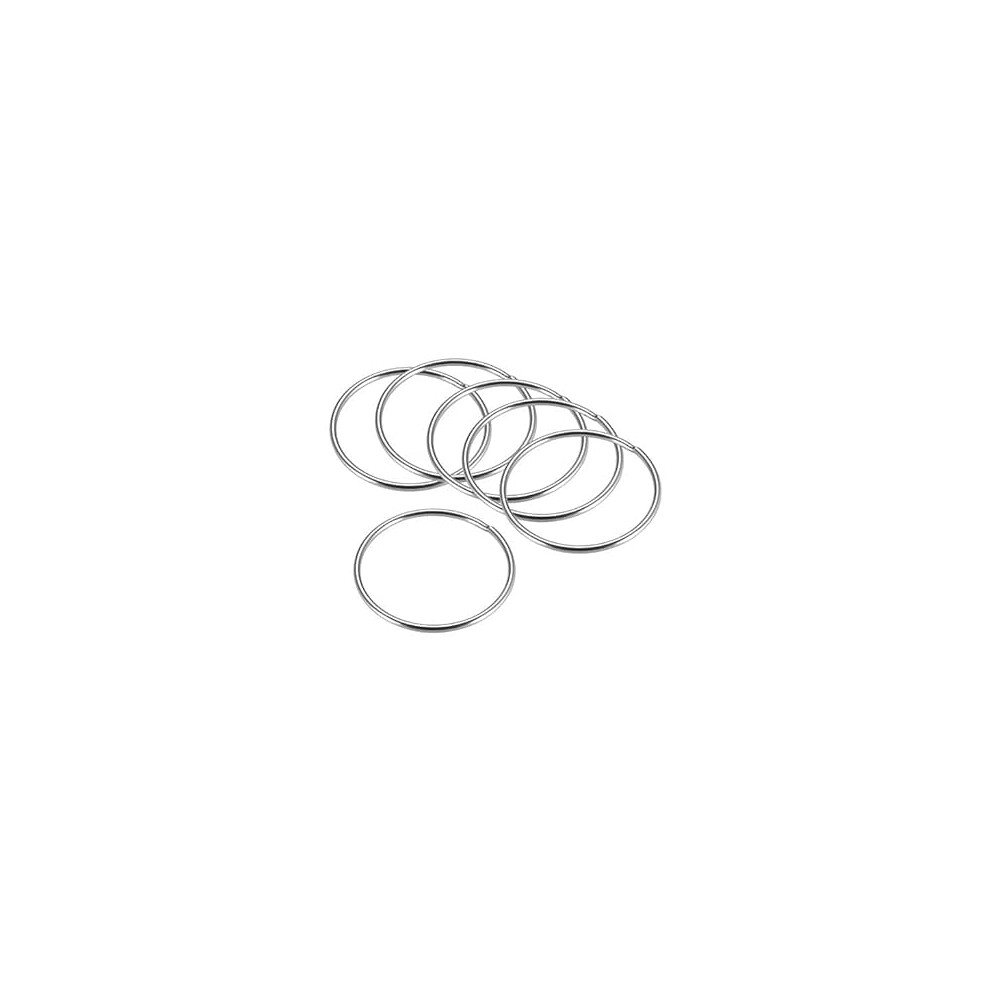 201 Stainless Steel O Ring 59Mm(2.32") Outer Diameter 3Mm Thickness Strapping Welded Round Rings 6Pcs 9188143257350