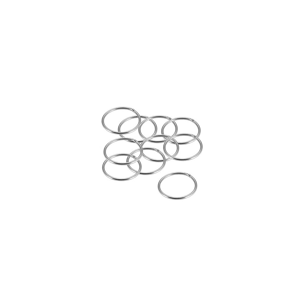 201 Stainless Steel O Ring 50Mm(1.97") Outer Diameter 3Mm Thickness Strapping Welded Round Rings 10Pcs 9316959244237