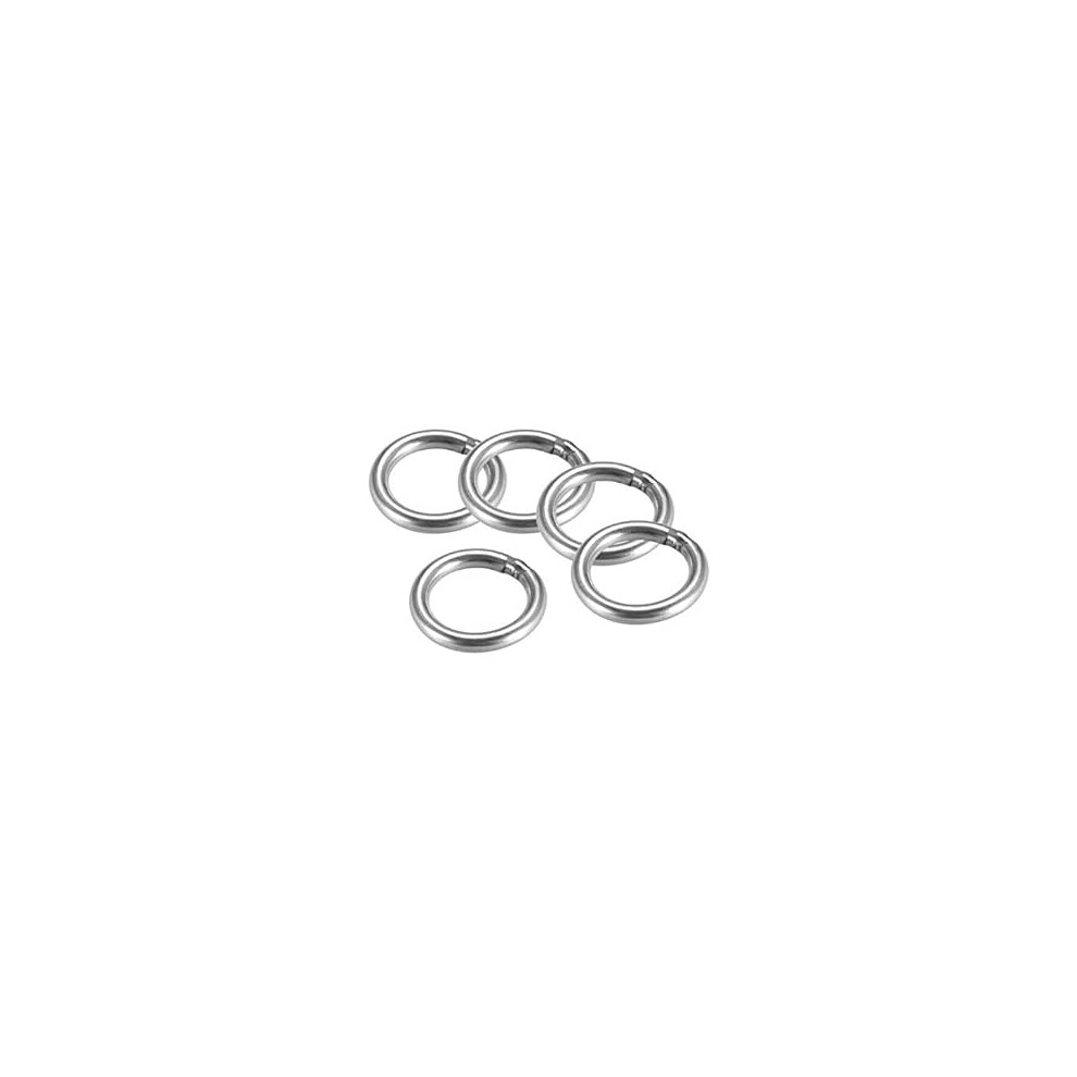 201 Stainless Steel O Ring 20Mm(0.79") Outer Diameter 3Mm Thickness Strapping Welded Round Rings 5Pcs 9316959701235