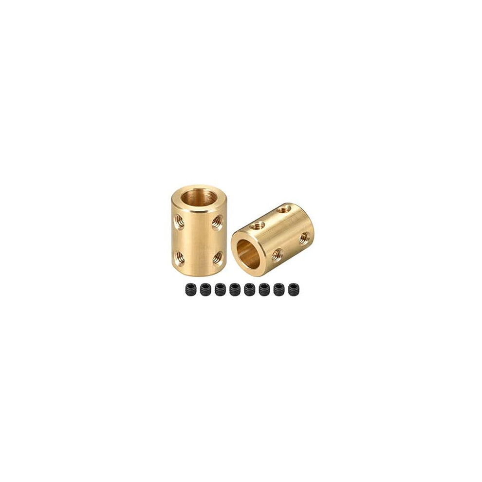 6Mm To 10Mm Bore Rigid Coupling Set Screw L22xd16 Copper,Shaft Coupler Connector,Motor Accessories,2Pcs 9316959144537