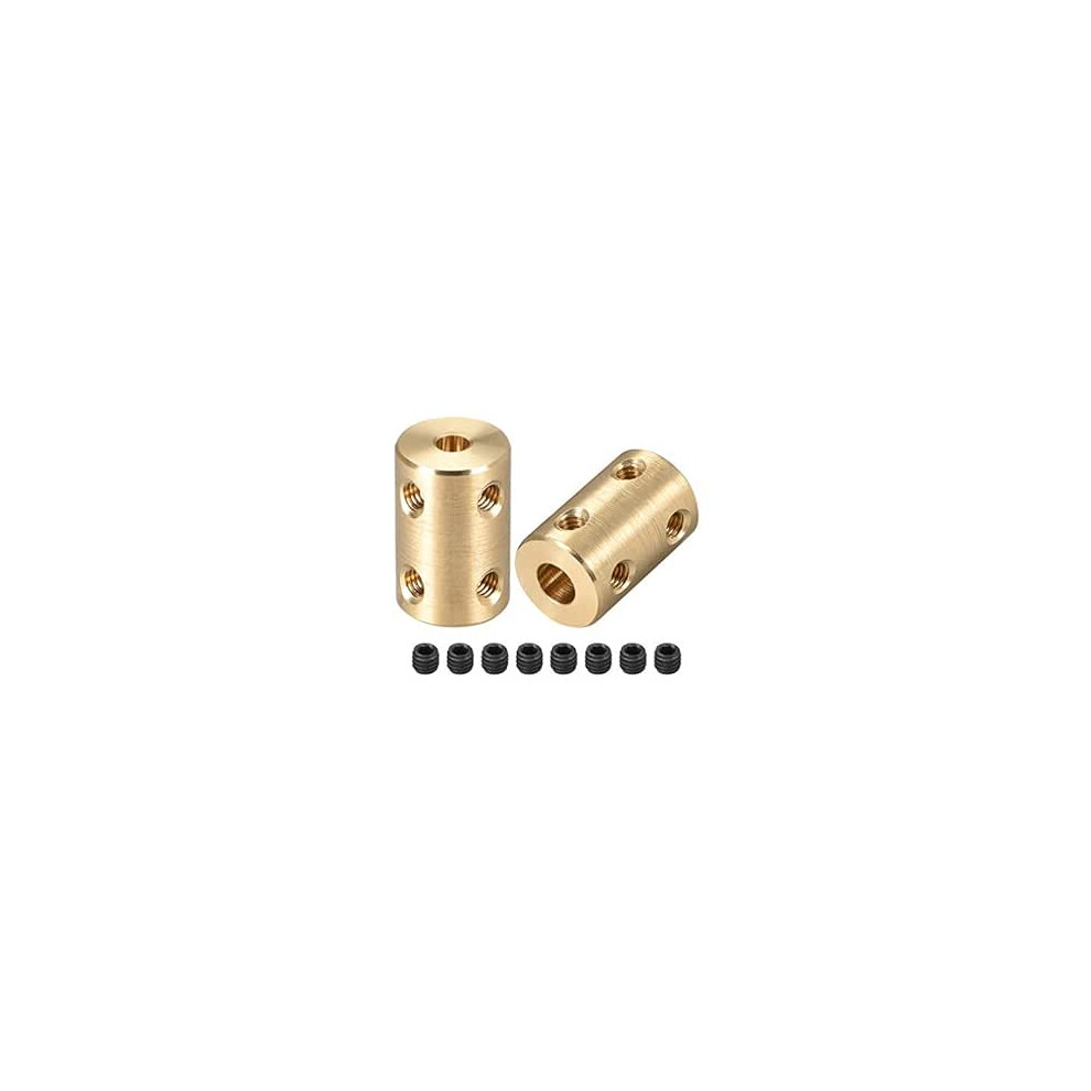 4Mm To 6Mm Bore Rigid Coupling Set Screw L22xd14 Copper,Shaft Coupler Connector,Motor Accessories,2Pcs 9316959130042