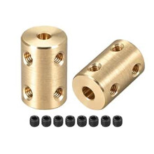 4mm to 5mm Bore Rigid Coupling Set Screw L22XD14 Copper,Shaft Coupler Connector,Motor Accessories,2pcs