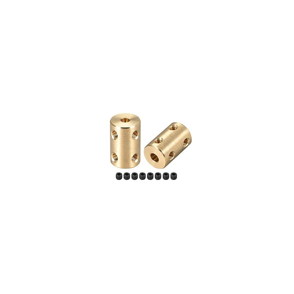4Mm To 5Mm Bore Rigid Coupling Set Screw L22xd14 Copper,Shaft Coupler Connector,Motor Accessories,2Pcs 9316959164511