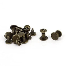 Photo Albums Belt 4.5mmx6mm Bronze Plated Binding Screw Post 10pcs