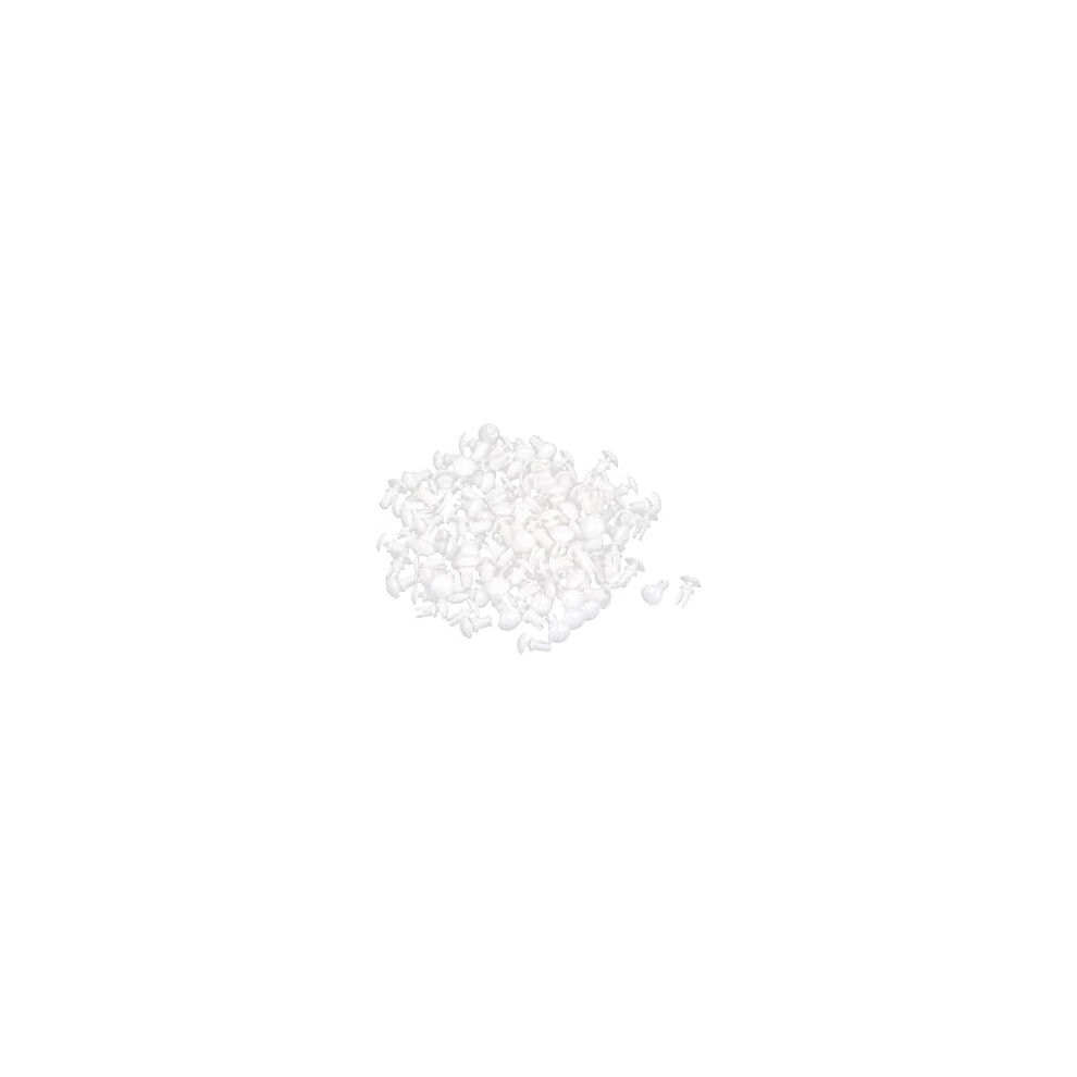 Panel 2Mm Bottom Dia Nylon Push Clips Fasteners Rivets White 100Pcs 9188143639910