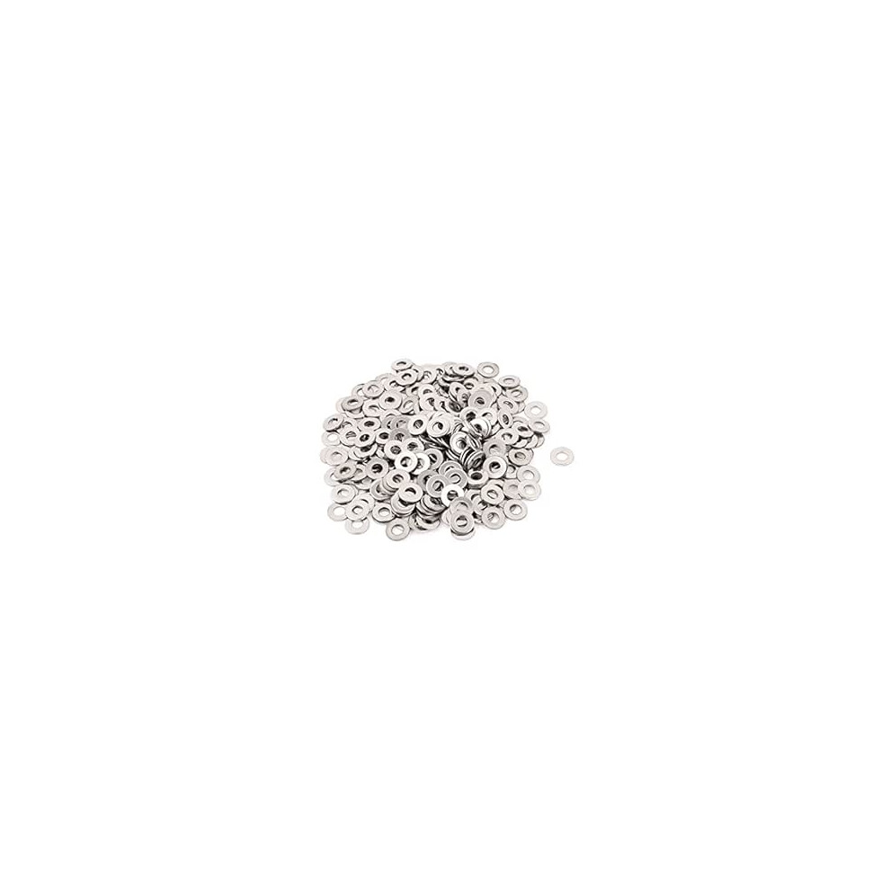 A15090700ux0161 300Pcs 3Mm Flat Stainless Steel Washers Spacers For M3 Threaded Screws (Pack Of 300) 9316959714471