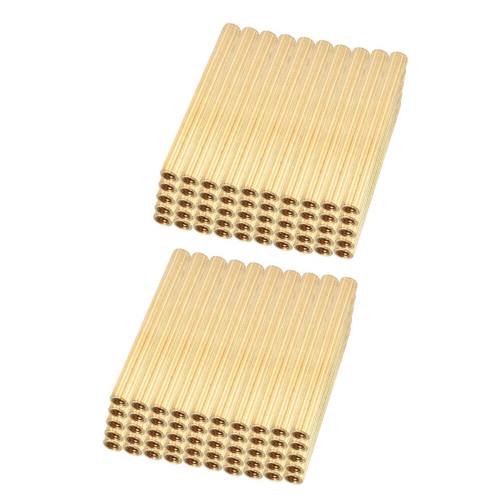 100Pcs Brass Round Straight Pcb Pillar Female Thread Standoff Spacer M2x3x30mm 9316959343619