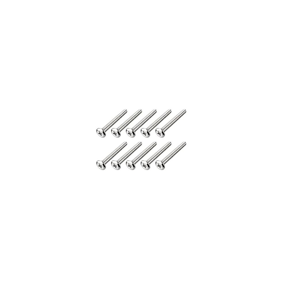 M6x55mm Phillips Head Screws Furniture Bolts Fastener Carbon Steel 10Pcs 9188143259767