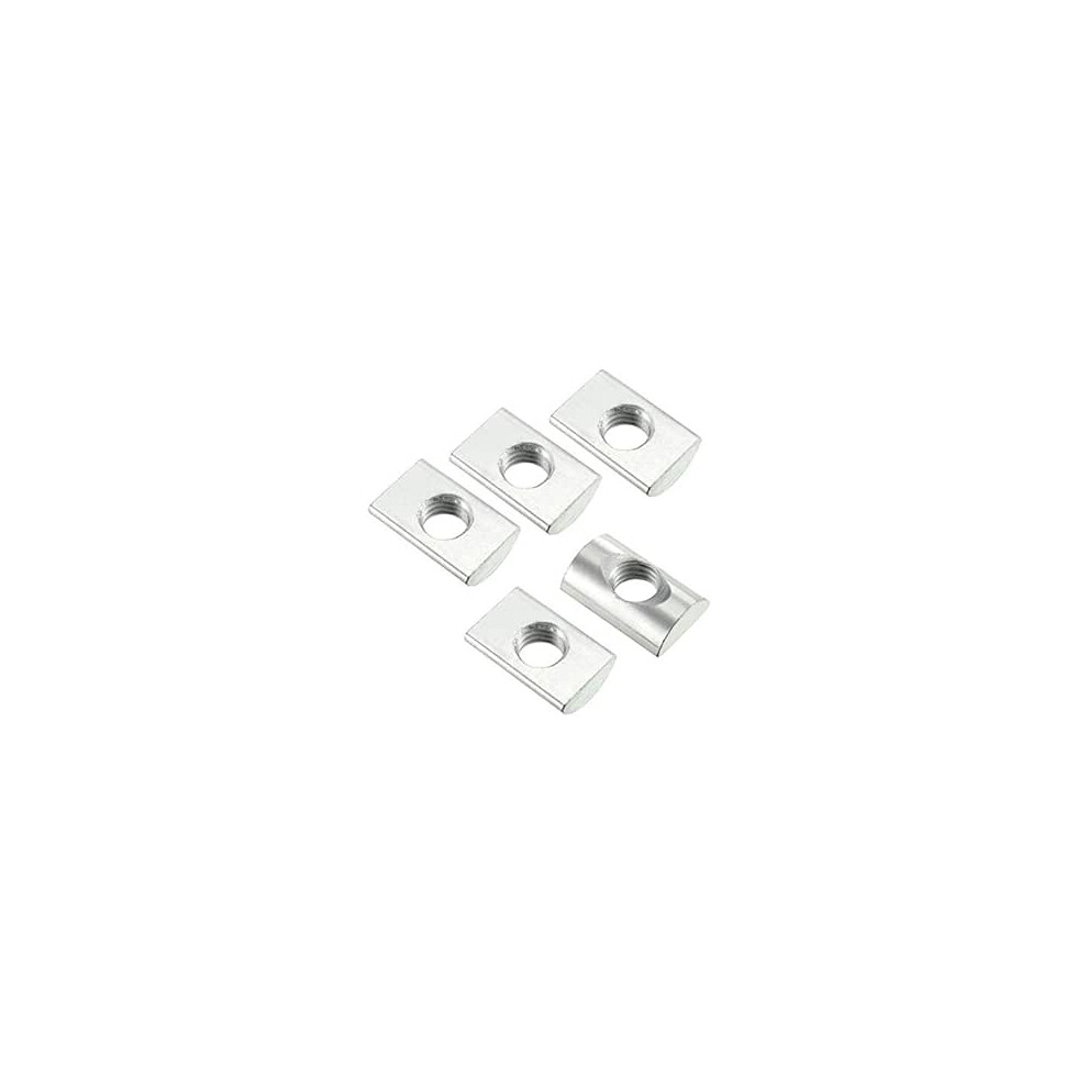Half Round Roll-In Nut, M8 Threaded For 4040 Series Aluminum Extrusions Profile, Pack Of 15 9188143499309
