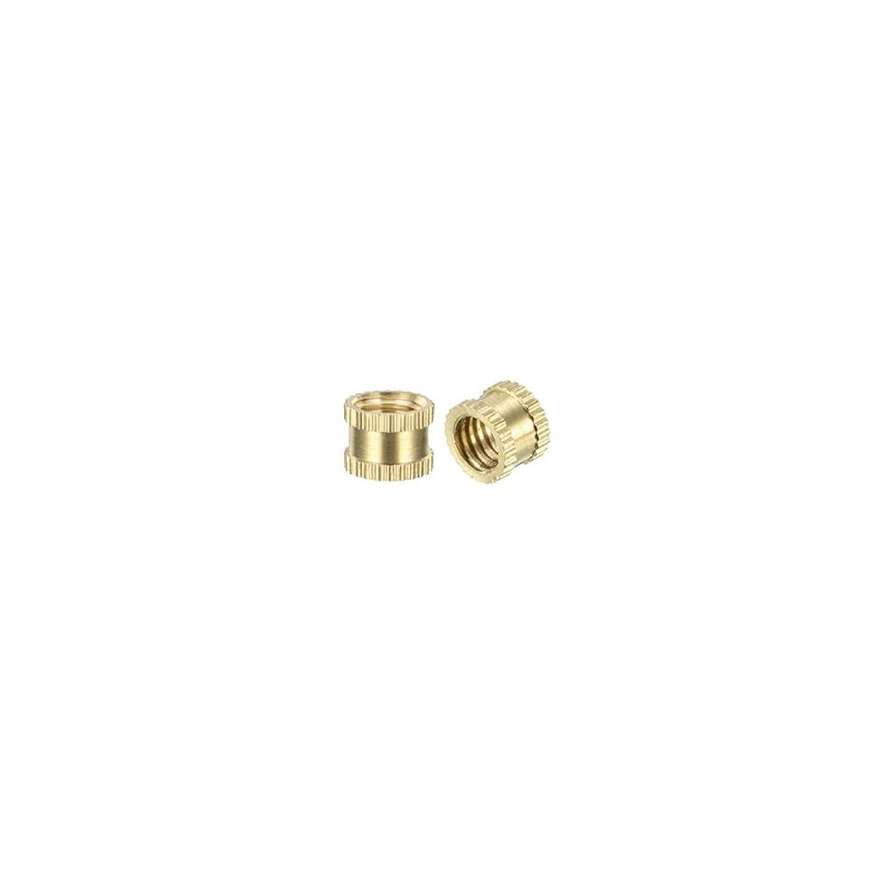 Knurled Insert Nuts - 200Pcs M6 X 6Mm Length X 8Mm Od Female Thread Brass Threaded Insert Embedment Nut For 3D Printer 9188143671590