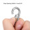 Snap Hook, 1.60"/40.7mm 304 Stainless Steel Spring Snap Link Hook Clip Keychain 5Pcs 4