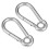 Carabiner Snap Hook, 2.71"/69mm 304 Stainless Steel Carabiner Spring Snap Link Hook Clip Keychain 2Pcs 1