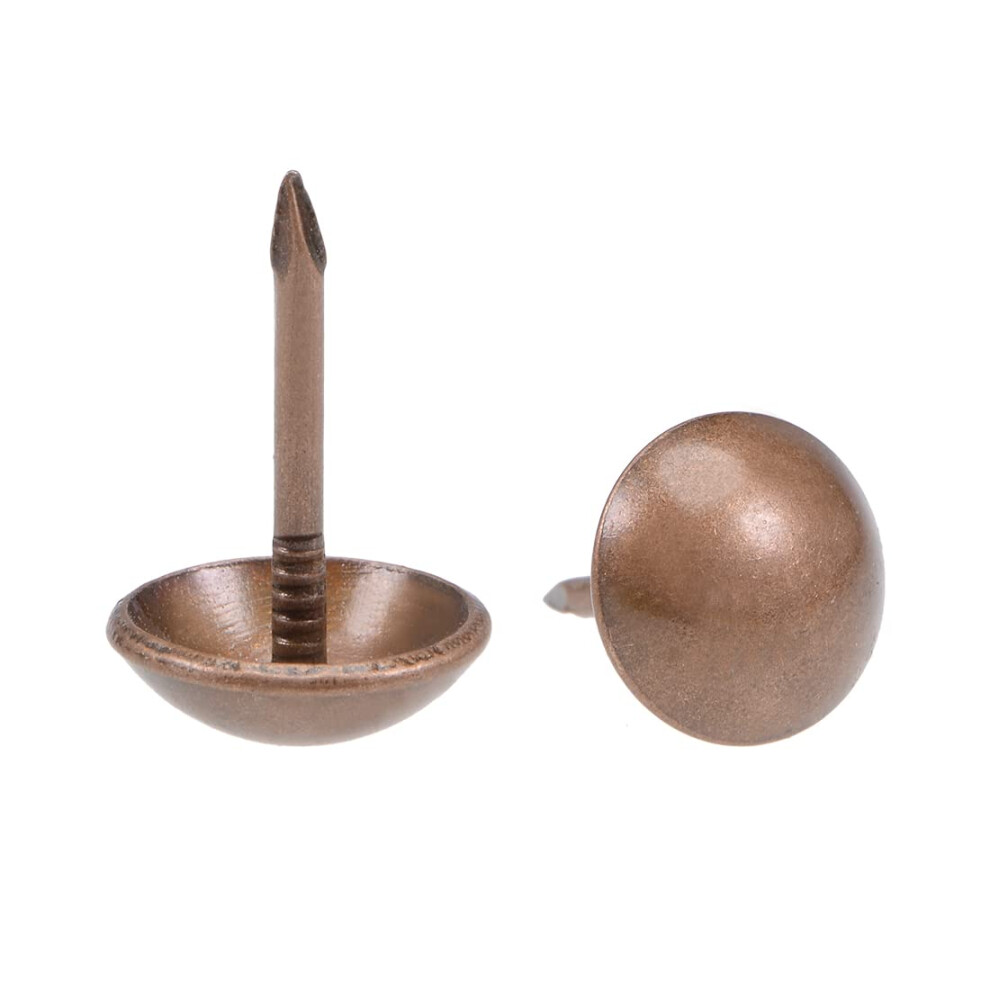 Upholstery Nails Tacks 11Mm Head Dia Retro Round Thumb Push Pins Copper Tone For Furniture Sofa Headboards,300 Pcs 9316959042703