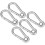 Snap Hook, 1.60"/40.7mm 304 Stainless Steel Spring Snap Link Hook Clip Keychain 5Pcs 2