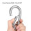 Carabiner Snap Hook 3.96 Inch 100.8mm 304 Stainless Steel Carabiner Spring Snap Link Hook Clip Keychain 2Pcs 4