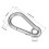 Carabiner Snap Hook 3.96 Inch 100.8mm 304 Stainless Steel Carabiner Spring Snap Link Hook Clip Keychain 2Pcs 3