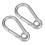 Carabiner Snap Hook 3.96 Inch 100.8mm 304 Stainless Steel Carabiner Spring Snap Link Hook Clip Keychain 2Pcs 1