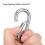 Carabiner Snap Hook, 2.34"/59.5mm 304 Stainless Steel Carabiner Spring Snap Link Hook Clip Keychain 5Pcs 4