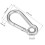 Carabiner Snap Hook, 1.97"/50.2mm 304 Stainless Steel Carabiner Spring Snap Link Hook Clip Keychain 5Pcs 3