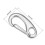Spring Gate Snap Hook 50mm/1.96", 304 Stainless Steel, for DIY Crafts Keychains, Pack of 2 3